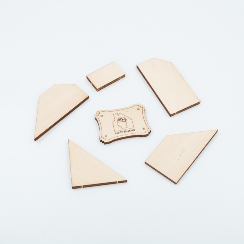 Le Cardkit Maison - Mini casse-tête en bois artisanal, fabriqué en France NKD Puzzle - 3
