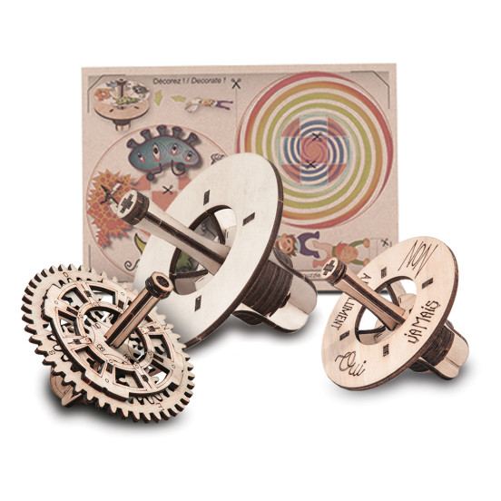 Pack 3 Spinning tops kit NKD Puzzle - 1