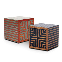 Pizza Box Hinged 7X7X1.75 IN Paperboard Multicolor Stock