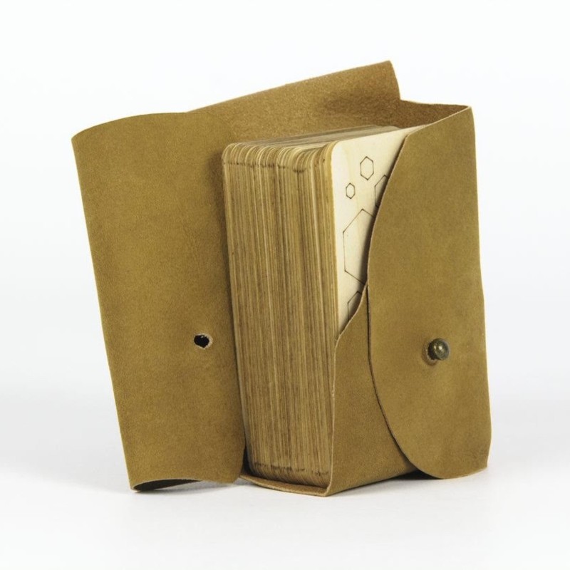 JEU DE CARTES en bois de bouleau avec étui en cuir NKD Puzzle - 4