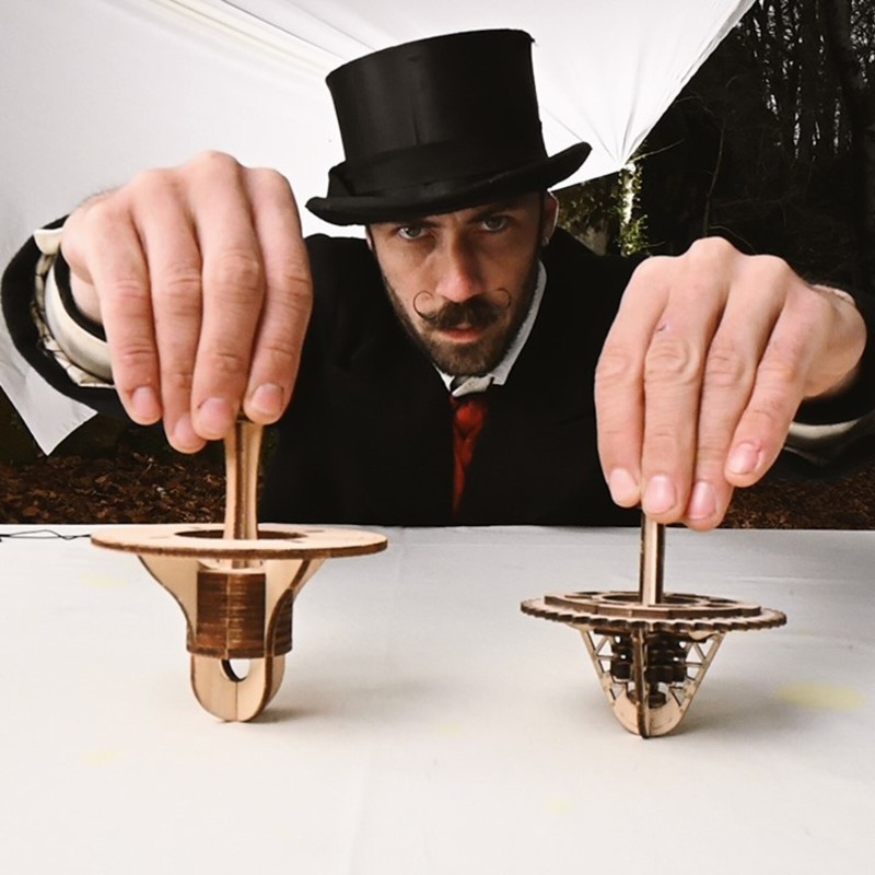 Kit Toupunk Toupie  en bois  Steampunk NKD Puzzle - 6