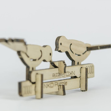 kit Jeu de construction en bois Cardkit Oiseaux