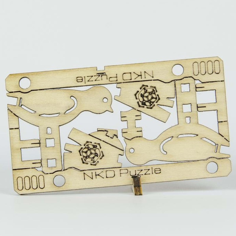 Kit Wooden construction game CardKit bird NKD Puzzle - 5