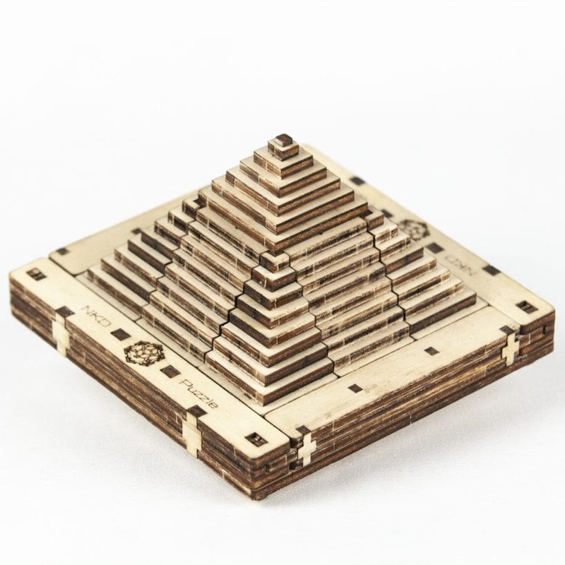 Kit Taquin Pyramido wooden construction NKD Puzzle - 2