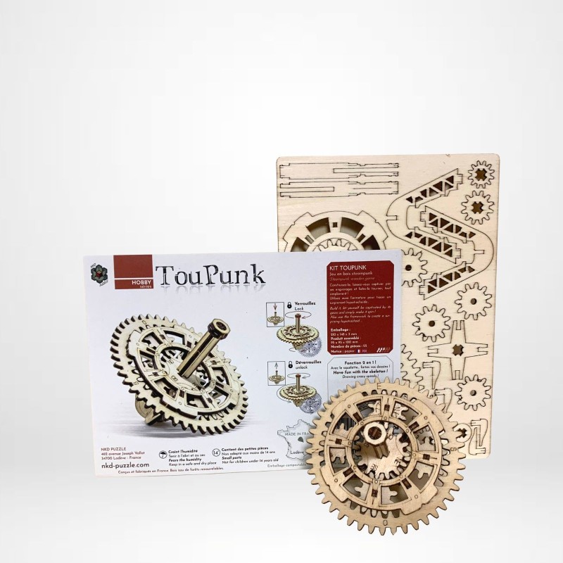 Kit Toupunk Toupie  en bois  Steampunk NKD Puzzle - 1